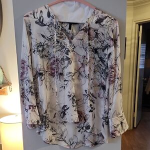 Floral Print Silk Women's Top